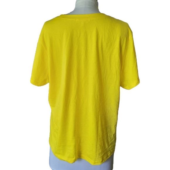 Bright Yellow Tee w/ Embroidered Sun XXL - Picture 4 of 4